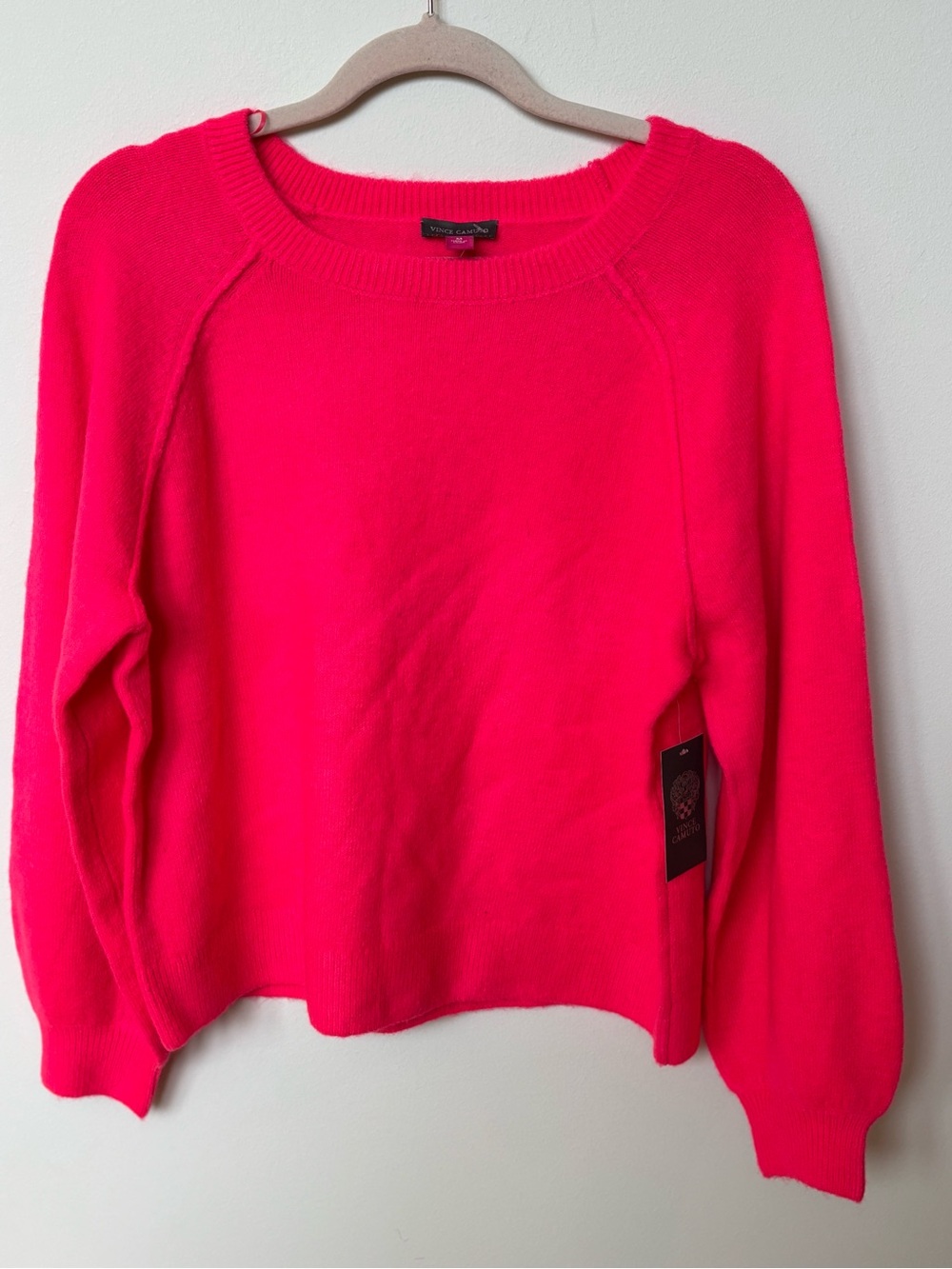 NWT Vince Camuto Barbie Pink crewneck sweater M cozy office casual winter fall
